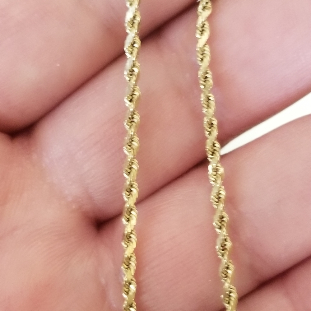 10K Gold Rope Chain - Picture 1 of 9